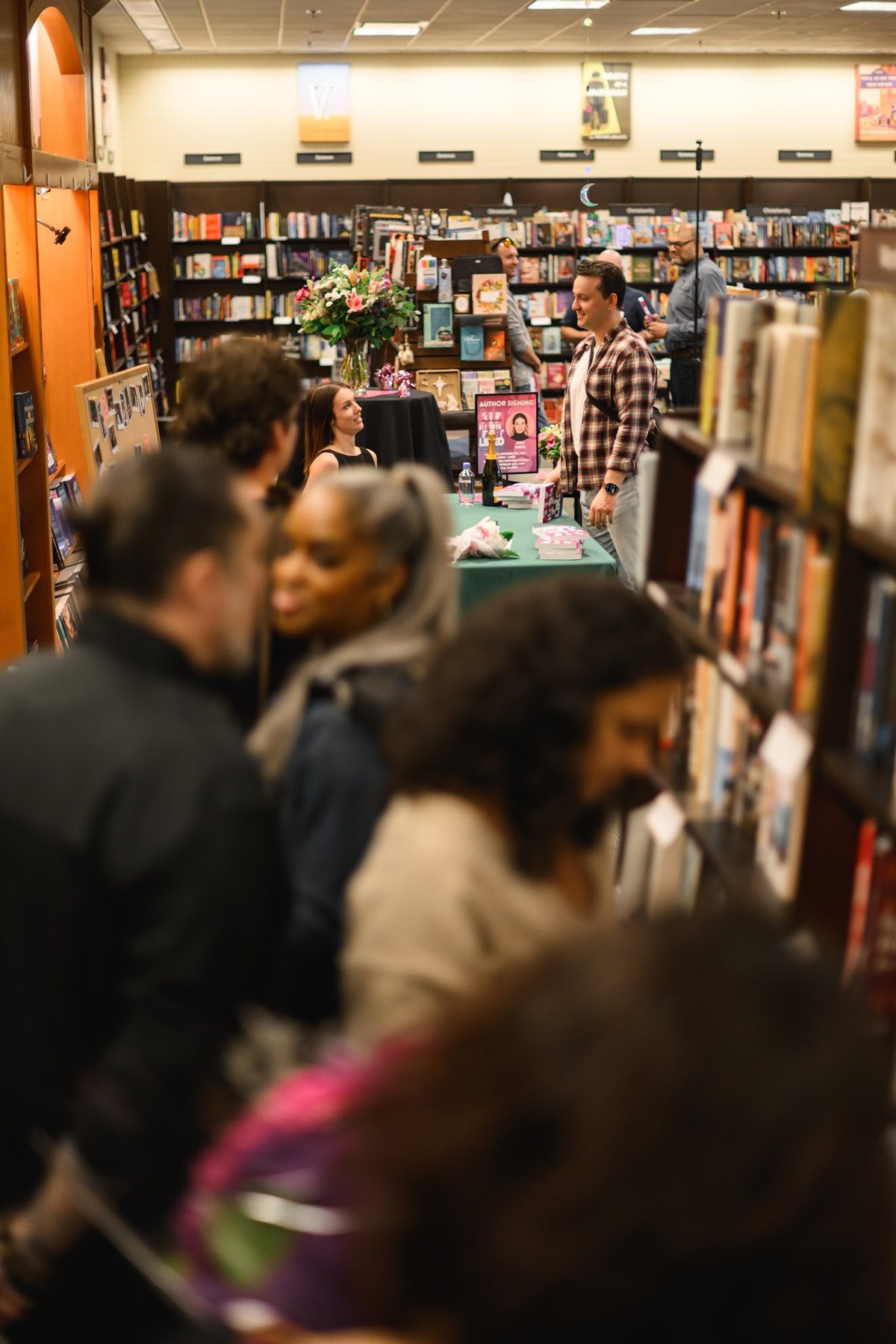 The line at the signing